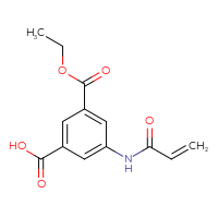 Chemical structure of 3-(ethoxycarbonyl)-5-(prop-2-enamido)benzoic acid - CSSB21531602569