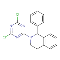 Chemical structure of 2-(4,6-dichloro-1,3,5-triazin-2-yl)-1-phenyl-1,2,3,4-tetrahydroisoquinoline - CSSB21332069534