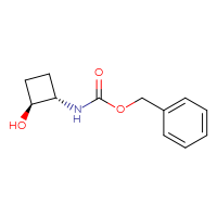 Chemical structure of benzyl N-[(1S,2S)-2-hydroxycyclobutyl]carbamate - CSSB02125606490