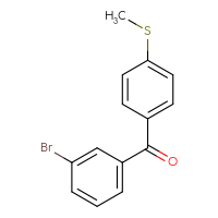 Chemical structure of (3-bromophenyl)[4-(methylsulfanyl)phenyl]methanone - CSSB00015194654