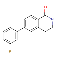Chemical structure of 6-(3-fluorophenyl)-1,2,3,4-tetrahydroisoquinolin-1-one - CSSB01416033896