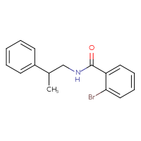 Chemical structure of 2-bromo-N-(2-phenylpropyl)benzamide - CSSB00000581091