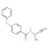 Chemical structure of N-(but-3-yn-2-yl)-4-phenoxybenzamide - CSSB00050644901