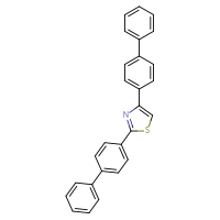 Chemical structure of 2,4-bis({[1,1'-biphenyl]-4-yl})-1,3-thiazole - CSSB06446555637