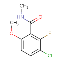 Chemical structure of 3-chloro-2-fluoro-6-methoxy-N-methylbenzamide - CSSB02283620588