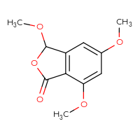 Chemical structure of 3,5,7-trimethoxy-1,3-dihydro-2-benzofuran-1-one - CSSB00011157732