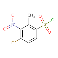 Chemical structure of 4-fluoro-2-methyl-3-nitrobenzene-1-sulfonyl chloride - CSSB00021541510