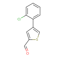 Chemical structure of 4-(2-chlorophenyl)thiophene-2-carbaldehyde - CSSB00000050279