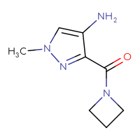 Chemical structure of 3-(azetidine-1-carbonyl)-1-methyl-1H-pyrazol-4-amine - CSSB00014849675