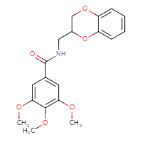 Chemical structure of N-[(2,3-dihydro-1,4-benzodioxin-2-yl)methyl]-3,4,5-trimethoxybenzamide - CSSB00026367098