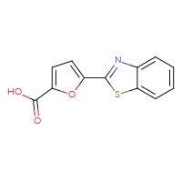 Chemical structure of 5-(1,3-benzothiazol-2-yl)furan-2-carboxylic acid - CSSB00000684078