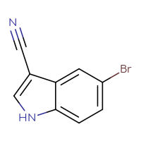 Chemical structure of 5-bromo-1H-indole-3-carbonitrile - CSSB00000187849