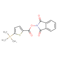 Chemical structure of 1,3-dioxo-2,3-dihydro-1H-isoindol-2-yl 5-(trimethylsilyl)thiophene-2-carboxylate - CSSB17484205297