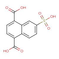 Chemical structure of 6-sulfonaphthalene-1,4-dicarboxylic acid - CSSB03437846469