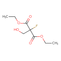 Chemical structure of 1,3-diethyl 2-fluoro-2-(hydroxymethyl)propanedioate - CSSB00046450641