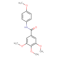 Chemical structure of 3,4,5-trimethoxy-N-(4-methoxyphenyl)benzamide - CSSB00046204218