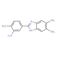 Chemical structure of 5-(5,6-dimethyl-1H-1,3-benzodiazol-2-yl)-2-methylaniline - CSSB00035651055