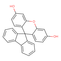 Chemical structure of spiro[fluorene-9,9'-xanthene]-3',6'-diol - CSSB00121573011