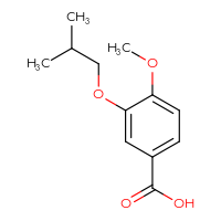 Chemical structure of 4-methoxy-3-(2-methylpropoxy)benzoic acid - CSSB00011220525
