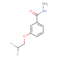 Chemical structure of 3-(2,2-difluoroethoxy)-N-methylbenzamide - CSSB07093559114