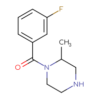Chemical structure of 1-(3-fluorobenzoyl)-2-methylpiperazine - CSSB00005670410