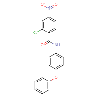 Chemical structure of 2-chloro-4-nitro-N-(4-phenoxyphenyl)benzamide - CSSB00046346685