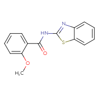 Chemical structure of N-(1,3-benzothiazol-2-yl)-2-methoxybenzamide - CSSB00026373826
