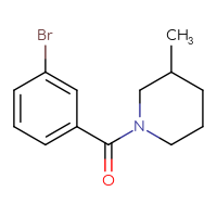 Chemical structure of 1-(3-bromobenzoyl)-3-methylpiperidine - CSSB00000154136