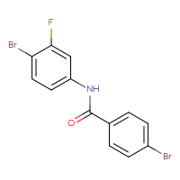 Chemical structure of 4-bromo-N-(4-bromo-3-fluorophenyl)benzamide - CSSB00003635097