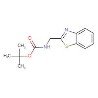 Chemical structure of tert-butyl N-[(1,3-benzothiazol-2-yl)methyl]carbamate - CSSB00011923883