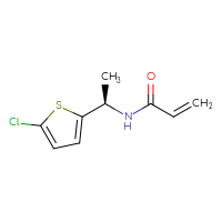 Chemical structure of N-[(1R)-1-(5-chlorothiophen-2-yl)ethyl]prop-2-enamide - CSSB09889911282