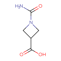 Chemical structure of 1-carbamoylazetidine-3-carboxylic acid - CSSB00012042626