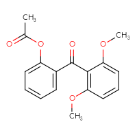 Chemical structure of 2-(2,6-dimethoxybenzoyl)phenyl acetate - CSSB00020568641