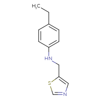 Chemical structure of 4-ethyl-N-[(1,3-thiazol-5-yl)methyl]aniline - CSSB00000710152