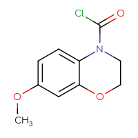 Chemical structure of 7-methoxy-3,4-dihydro-2H-1,4-benzoxazine-4-carbonyl chloride - CSSB14985244845