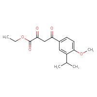 Chemical structure of ethyl 4-[4-methoxy-3-(propan-2-yl)phenyl]-2,4-dioxobutanoate - CSSB00020601514