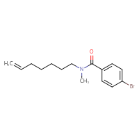 Chemical structure of 4-bromo-N-(hept-6-en-1-yl)-N-methylbenzamide - CSSB02007630404