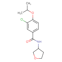 Chemical structure of 3-chloro-N-(oxolan-3-yl)-4-(propan-2-yloxy)benzamide - CSSB06457530054