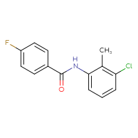 Chemical structure of N-(3-chloro-2-methylphenyl)-4-fluorobenzamide - CSSB00000580833