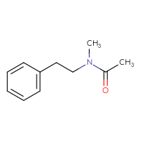 Chemical structure of N-methyl-N-(2-phenylethyl)acetamide - CSSB00011253187