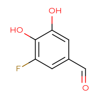 Chemical structure of 3-fluoro-4,5-dihydroxybenzaldehyde - CSSB00010619669