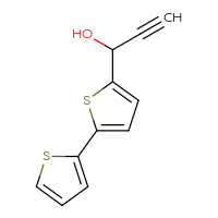 Chemical structure of 1-{[2,2'-bithiophen]-5-yl}prop-2-yn-1-ol - CSSB02130847277