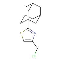 Chemical structure of 2-(adamantan-1-yl)-4-(chloromethyl)-1,3-thiazole - CSSB00005761749