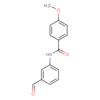 Chemical structure of N-(3-formylphenyl)-4-methoxybenzamide - CSSB00000395868