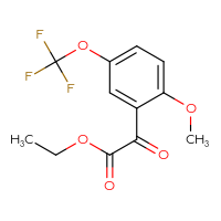 Chemical structure of ethyl 2-[2-methoxy-5-(trifluoromethoxy)phenyl]-2-oxoacetate - CSSB14846366585