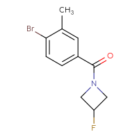 Chemical structure of 1-(4-bromo-3-methylbenzoyl)-3-fluoroazetidine - CSSB00094699410