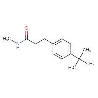 Chemical structure of 3-(4-tert-butylphenyl)-N-methylpropanamide - CSSB00048096675