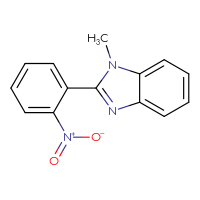 Chemical structure of 1-methyl-2-(2-nitrophenyl)-1H-1,3-benzodiazole - CSSB00161038975