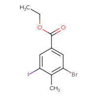 Chemical structure of ethyl 3-bromo-5-iodo-4-methylbenzoate - CSSB00012662282