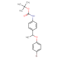 Chemical structure of tert-butyl N-{4-[1-(4-bromophenoxy)ethyl]phenyl}carbamate - CSSB00015203970